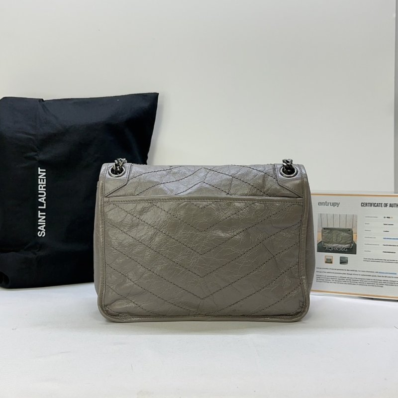 YSL NIKI復古皮革中款肩背包-1