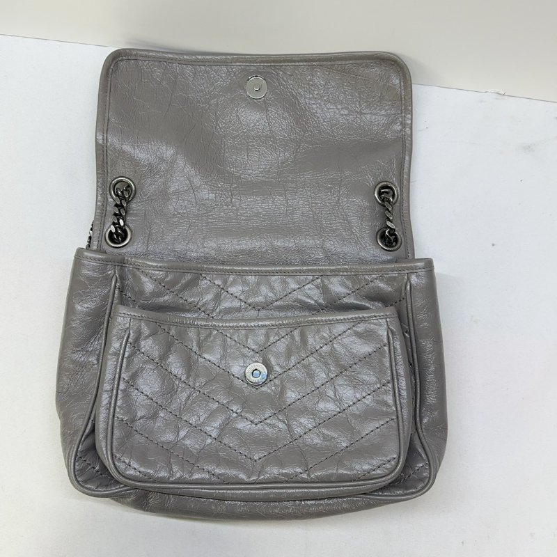 YSL NIKI復古皮革中款肩背包-3