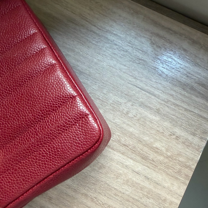 Chanel 香奈兒 中古 方胖子 酒紅色 斜揹 稀有 豎紋 全網唯一 24K金-5