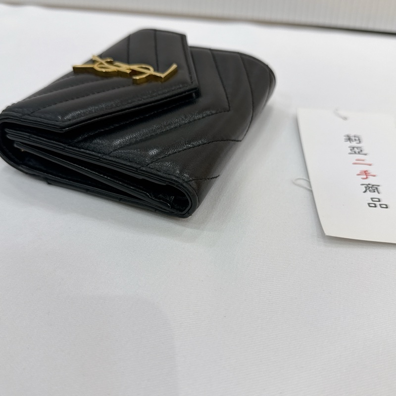 莉亞精品♡YSL 403943 三折短夾 二手-9
