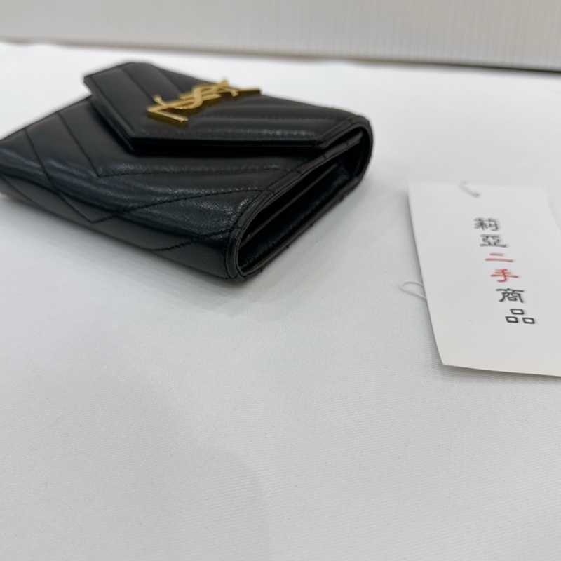 莉亞精品♡YSL 403943 三折短夾 二手-10