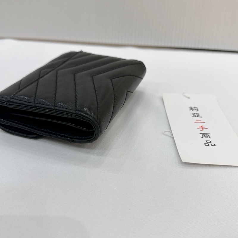 莉亞精品♡YSL 403943 三折短夾 二手-11