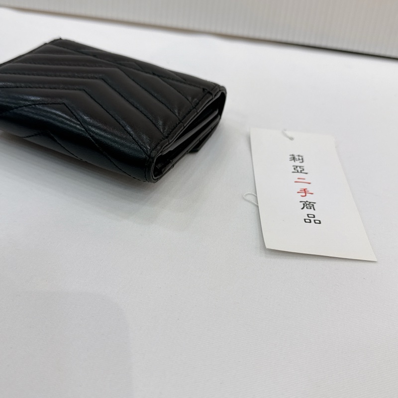 莉亞精品♡YSL 403943 三折短夾 二手-12