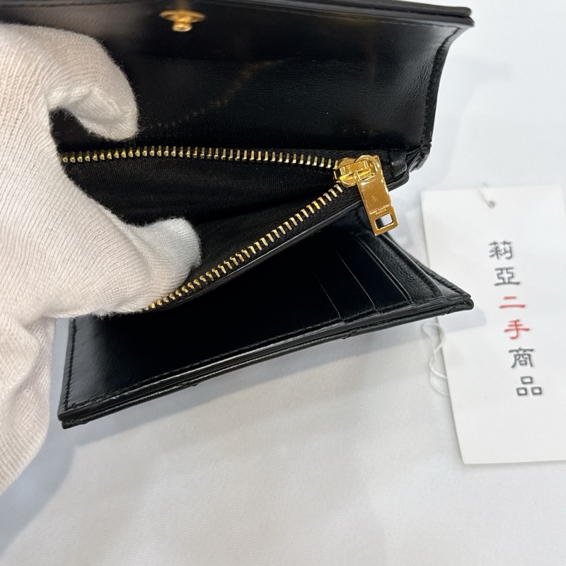 莉亞精品♡YSL 403943 三折短夾 二手-16
