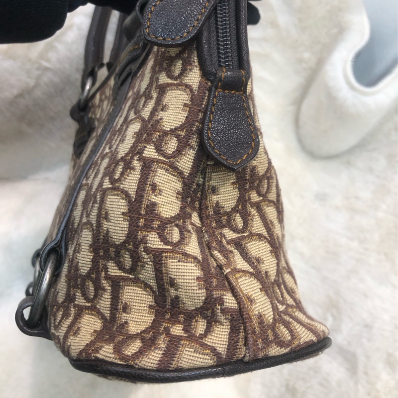 Dior 復古棕啡色 老花上肩袋 XA899-3