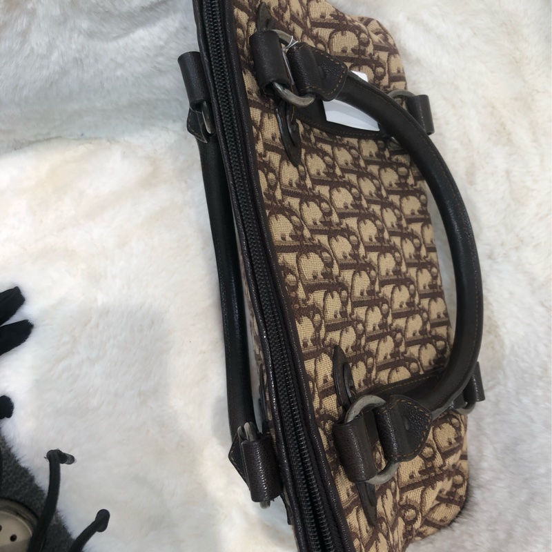 Dior 復古棕啡色 老花上肩袋 XA899-5