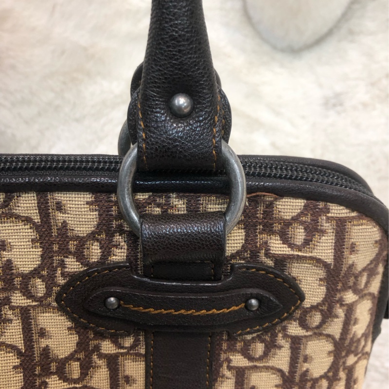 Dior 復古棕啡色 老花上肩袋 XA899-6