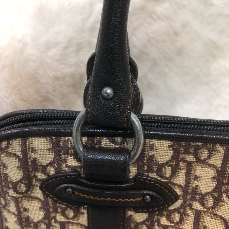 Dior 復古棕啡色 老花上肩袋 XA899-7