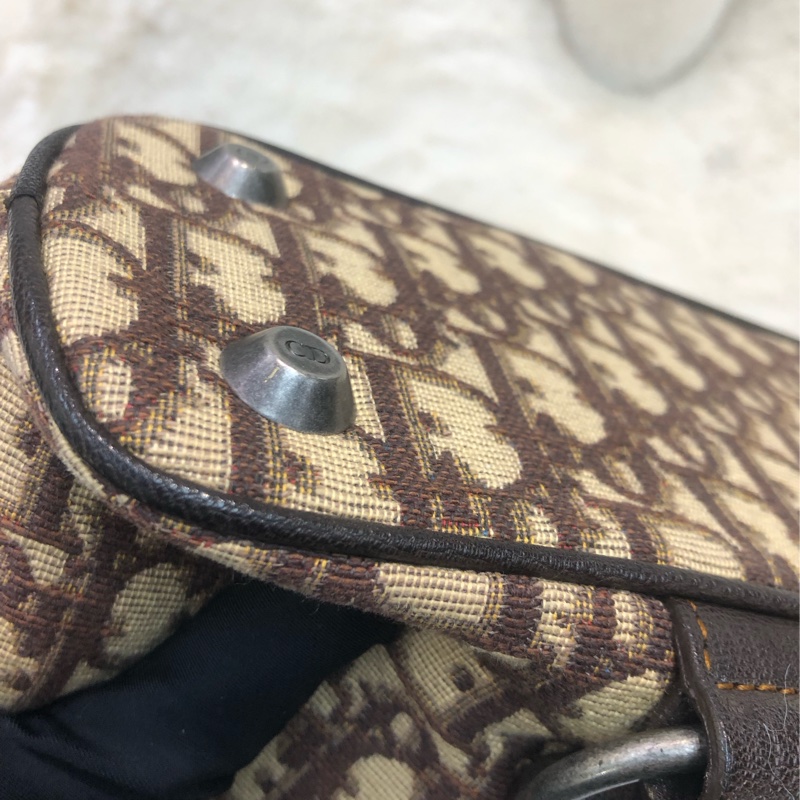 Dior 復古棕啡色 老花上肩袋 XA899-12