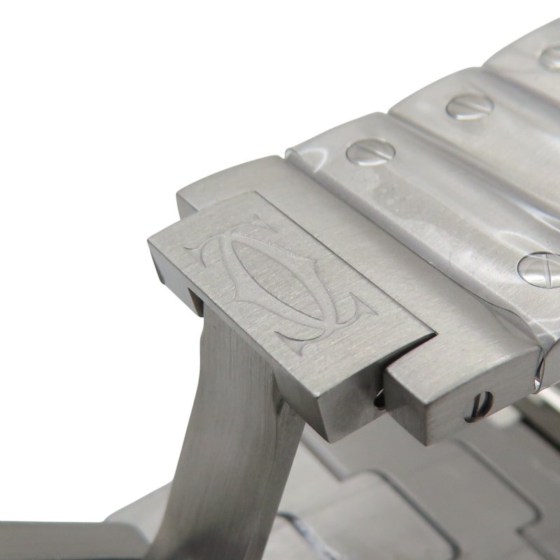 銀色錶盤 不鏽鋼 Santos de Cartier 大型款 腕錶【Cartier 卡地亞】 WSSA0047-7