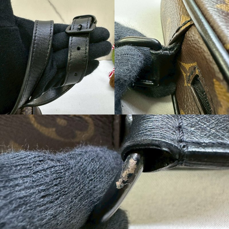 LV 老花斜背隨身包-6