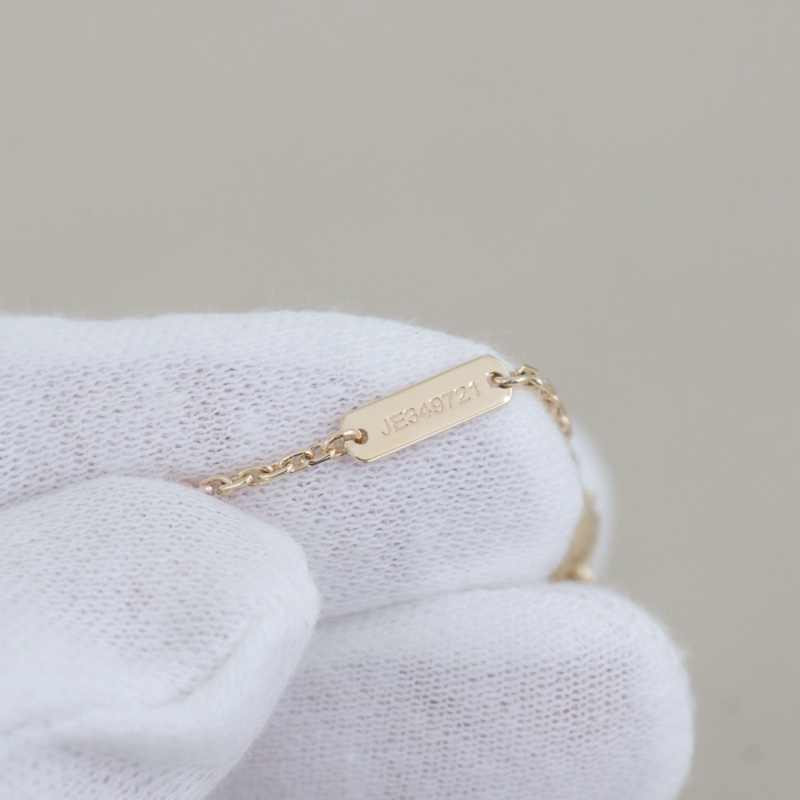 99新，VCA梵克雅寶Vintage Alhambra項鍊，中號18K黃金縞瑪瑙，-6