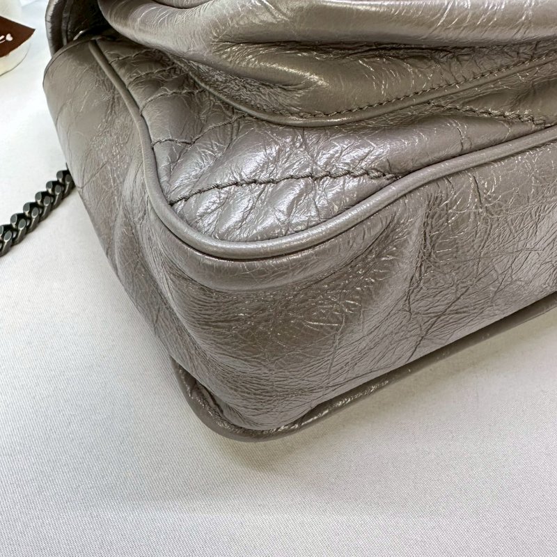 YSL NIKI灰色中款肩背包-8