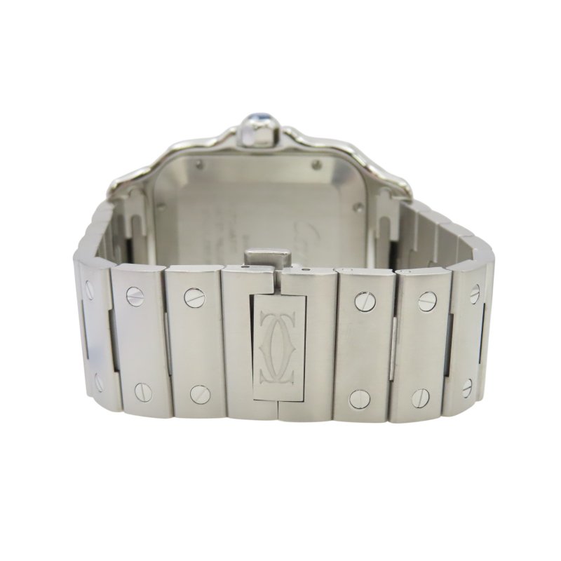 銀色錶盤 不鏽鋼 自動上鍊錶 大型款 Santos De Cartier 腕錶【Cartier 卡地亞】 WSSA0018-4