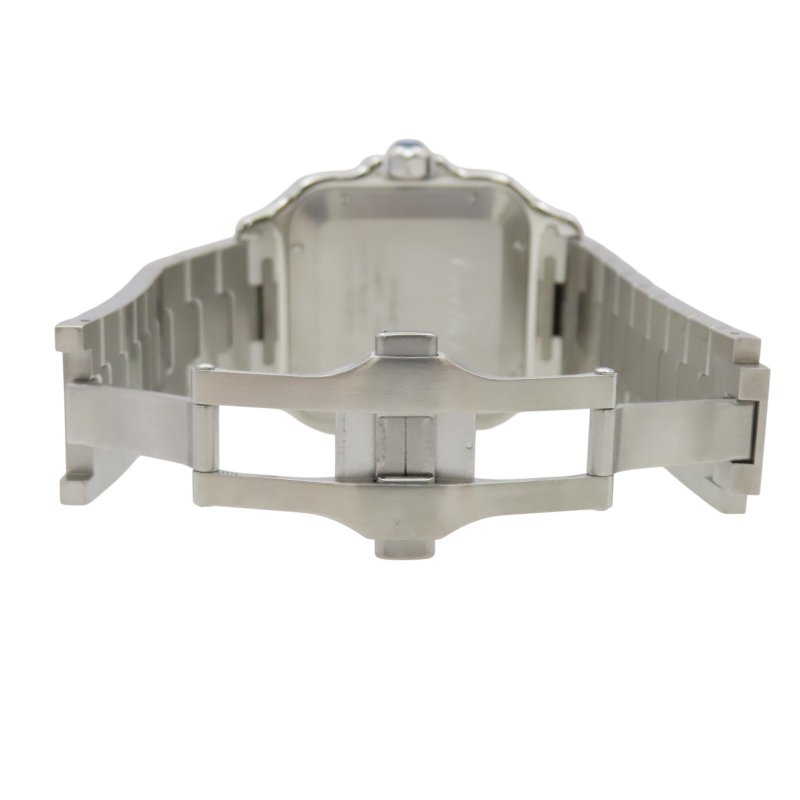 銀色錶盤 不鏽鋼 自動上鍊錶 大型款 Santos De Cartier 腕錶【Cartier 卡地亞】 WSSA0018-5