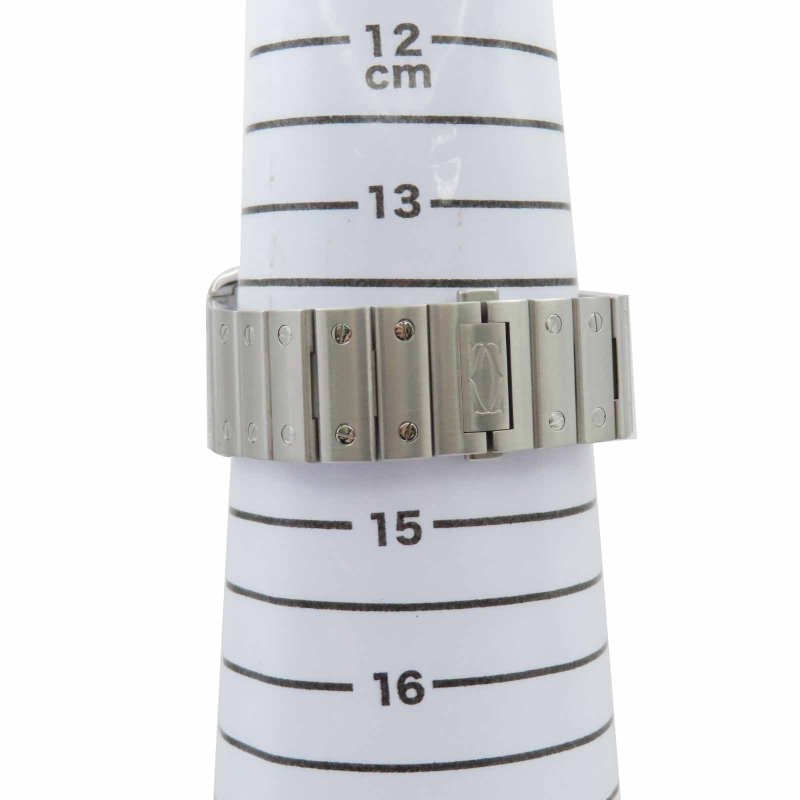 銀色錶盤 不鏽鋼 自動上鍊錶 大型款 Santos De Cartier 腕錶【Cartier 卡地亞】 WSSA0018-9