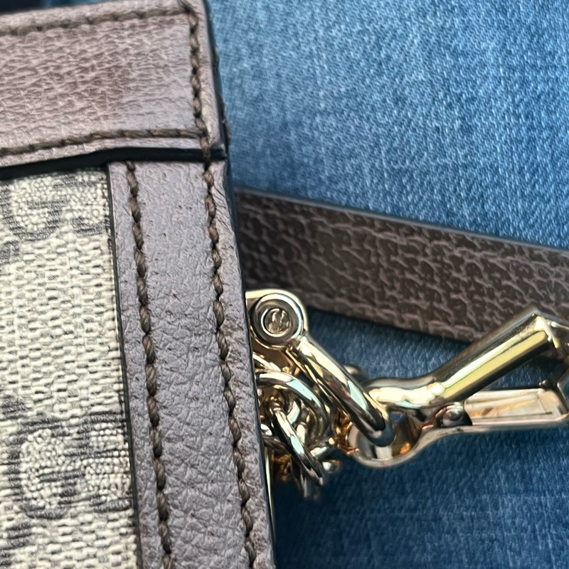 GUCCI 原花ophidia磁吸釦金鍊孫芸芸側背包-7