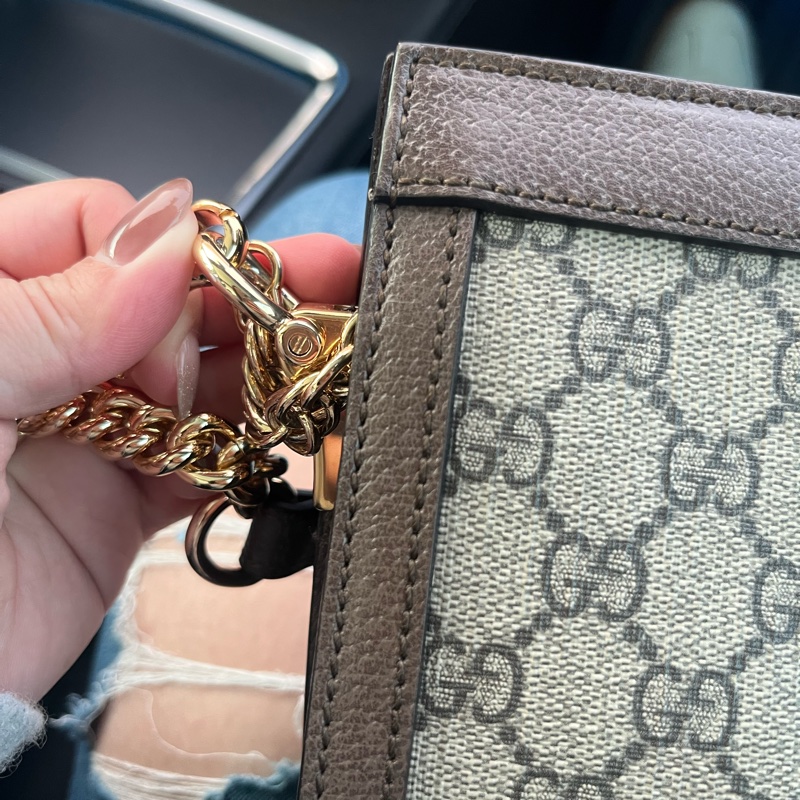 GUCCI 原花ophidia磁吸釦金鍊孫芸芸側背包-8