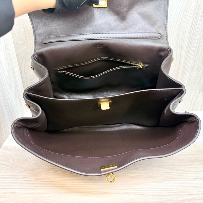 巴黎世家 超值✨咖色牛皮Rodeo中款肩背包-14