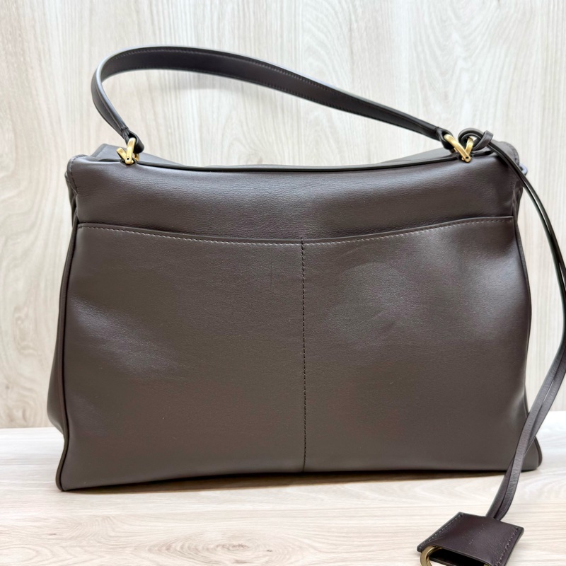 巴黎世家 超值✨咖色牛皮Rodeo中款肩背包-15