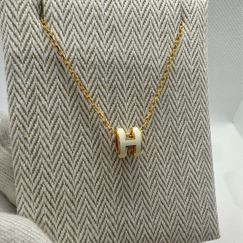 Hamers 愛馬仕 Mini pop 白/金配色 項鏈-4