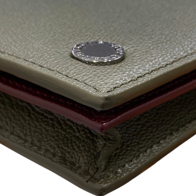 BVLGARI 寶格麗 293129 BVLGARI MAN 系列長夾 皮革 深綠色 銀釦-7