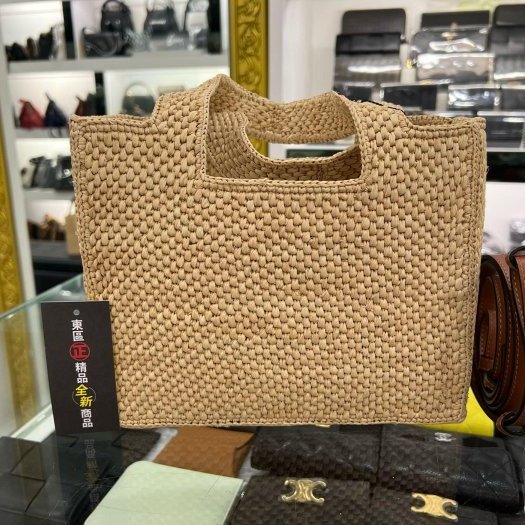 東區正精品㊣LOEWE A685B59X03 全新草編黑字手提包斜背包兩用包Small LOEWE Font Tote RZ4157-9