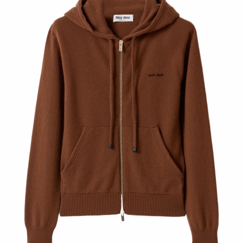 Miu Miu 女士 拉鍊羊絨衛衣IT-36碼-0