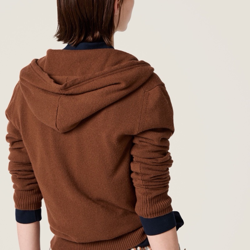 Miu Miu 女士 拉鍊羊絨衛衣IT-36碼-1