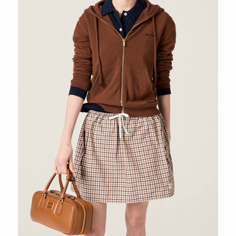 Miu Miu 女士 拉鍊羊絨衛衣IT-36碼-4