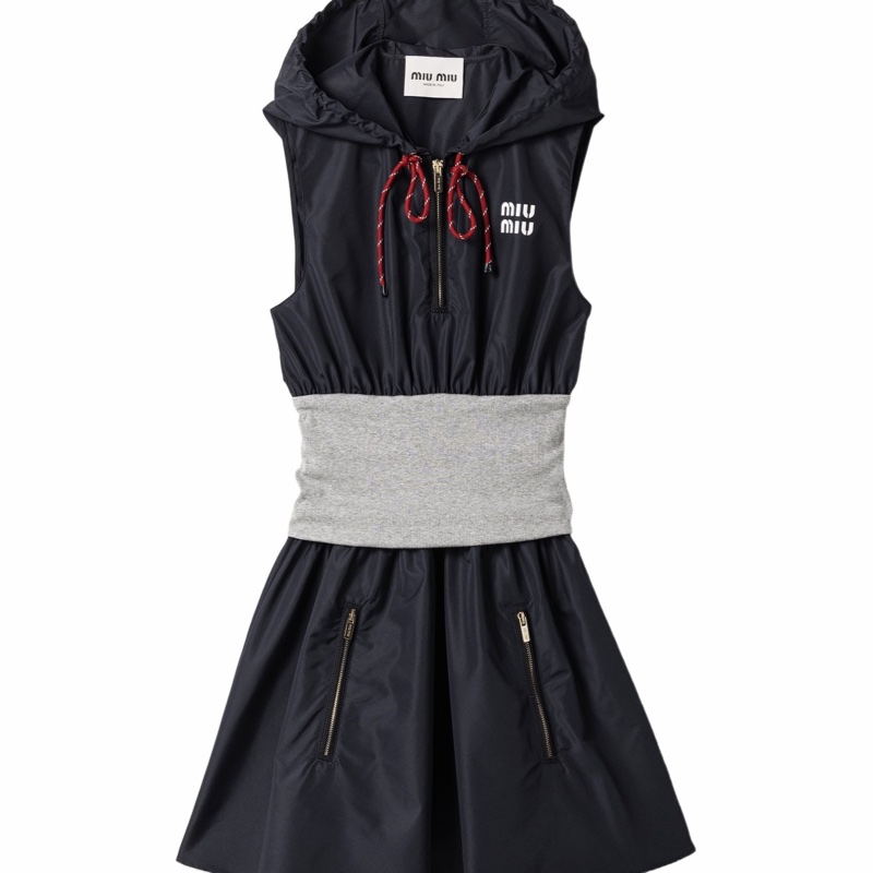 Miu Miu 女士 無袖連衣裙IT-36 IT-38 IT-40 IT-42 IT-44碼模特身高177CM，穿著38碼-0