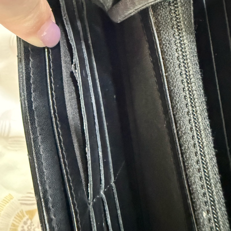 香奈兒長夾 黑銀 可當woc斜背款 Chnel漆皮長夾woc-11