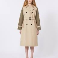 MaxMara -Canasta 拼色 風衣外套連腰帶#34 36 38 40 42-5