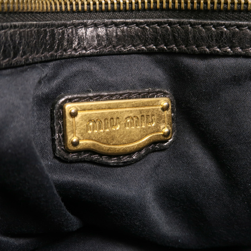 Miu Miu 牛皮皮革2 Way Shoulder金扣手挽肩背兩用袋-5