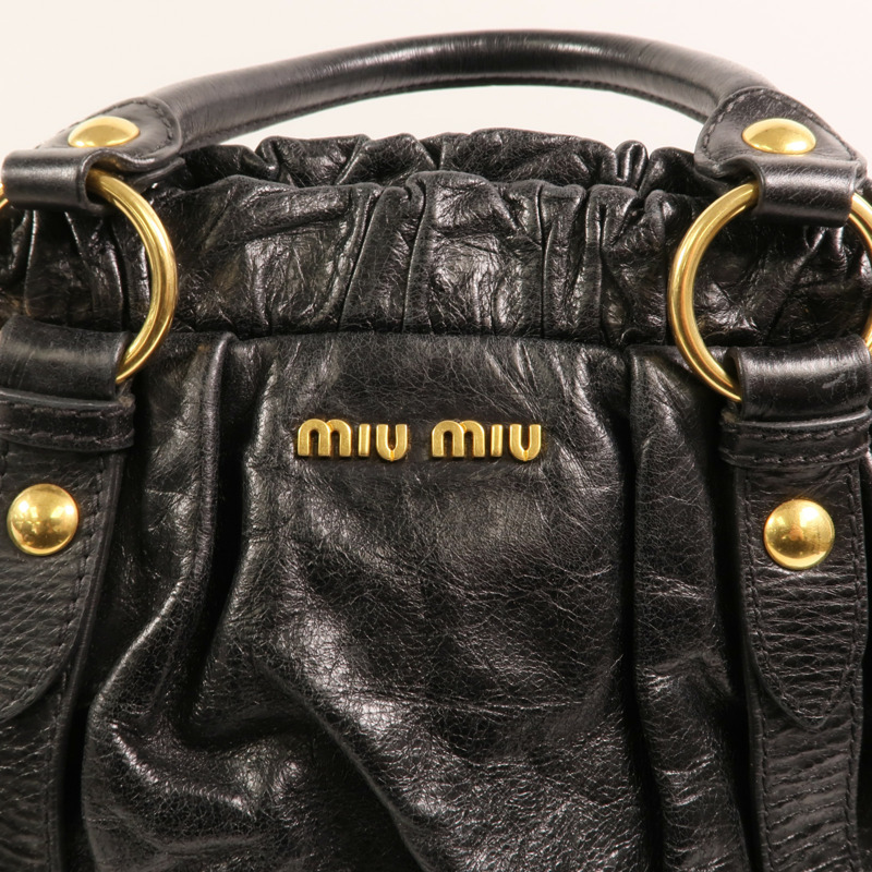 Miu Miu 牛皮皮革2 Way Shoulder金扣手挽肩背兩用袋-8