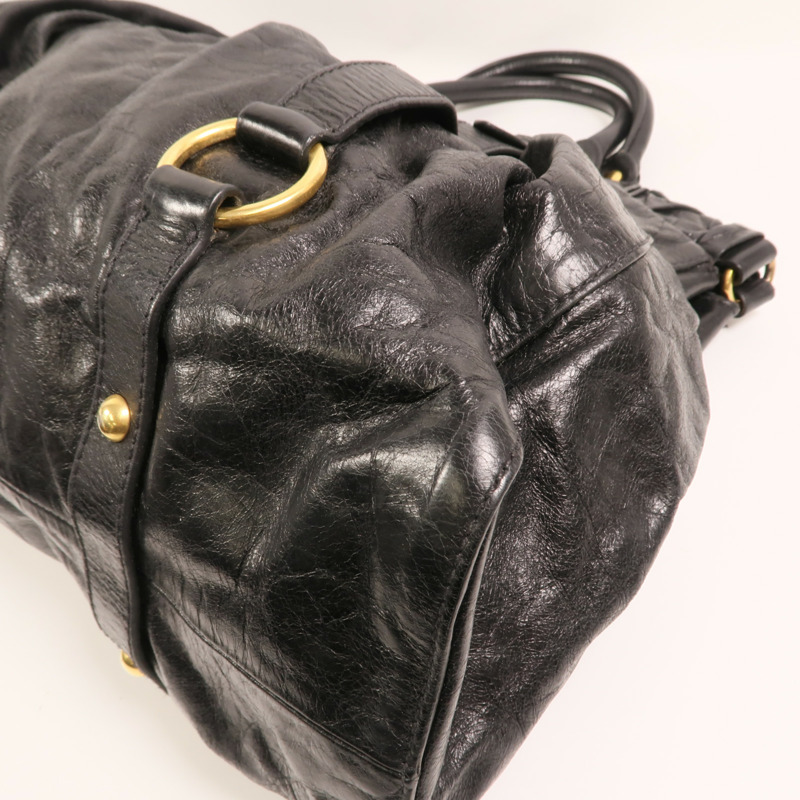 Miu Miu 牛皮皮革2 Way Shoulder金扣手挽肩背兩用袋-9