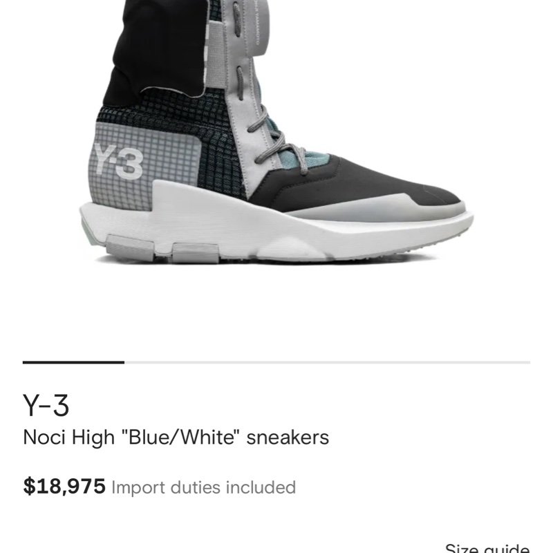Y-3 Noci High "Blue/White" sneakers-5