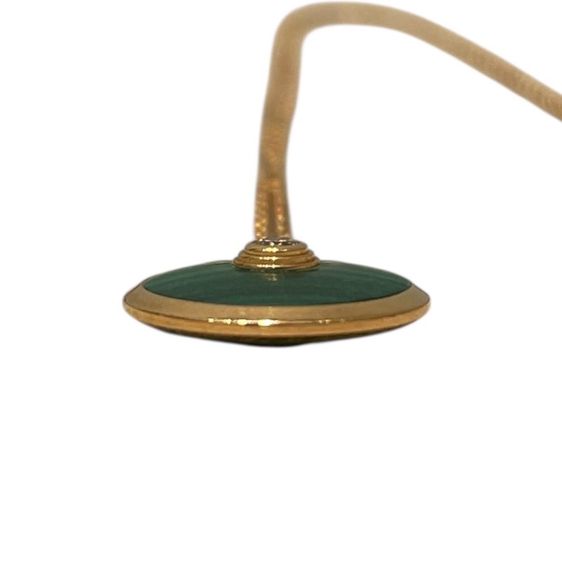 CARTIER 卡地亞 AMULETTE DE CARTIER 孔雀石 鑽石 K18PG 項鍊-2