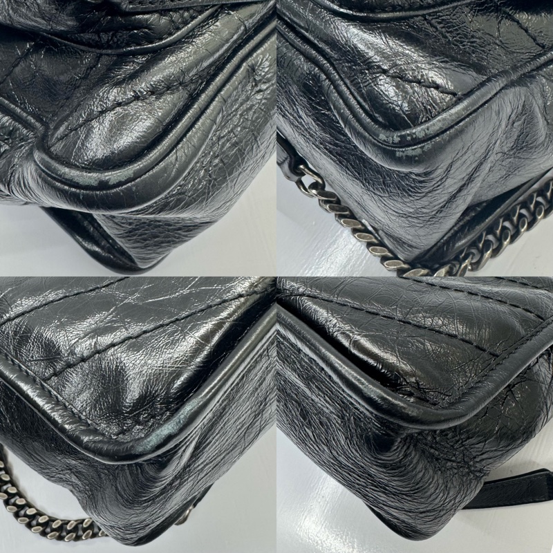 聖羅蘭 　YSL Niki 中號黑色鏈條翻蓋包-3