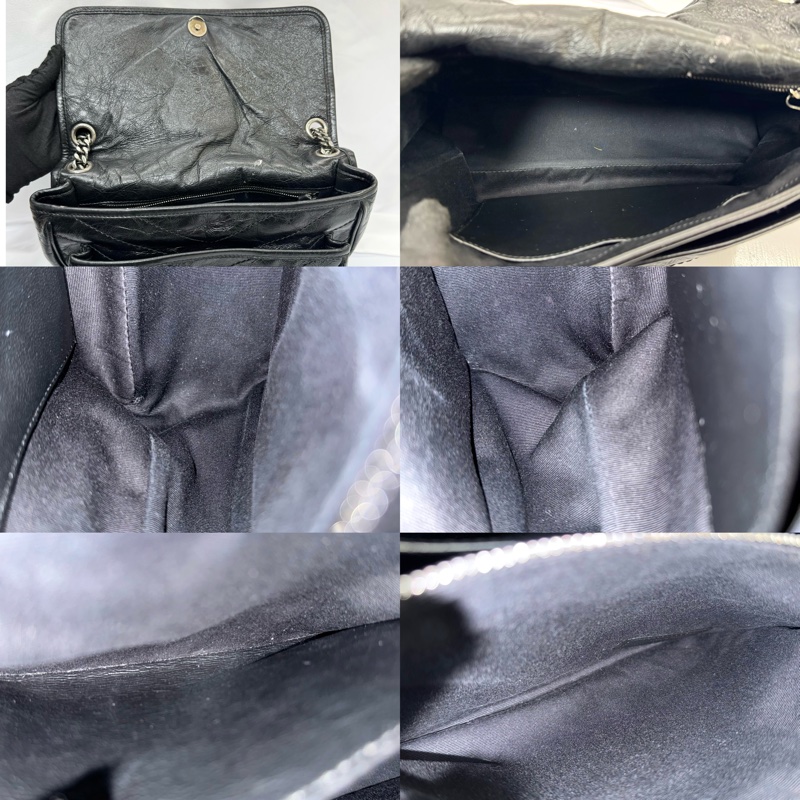 聖羅蘭 　YSL Niki 中號黑色鏈條翻蓋包-4