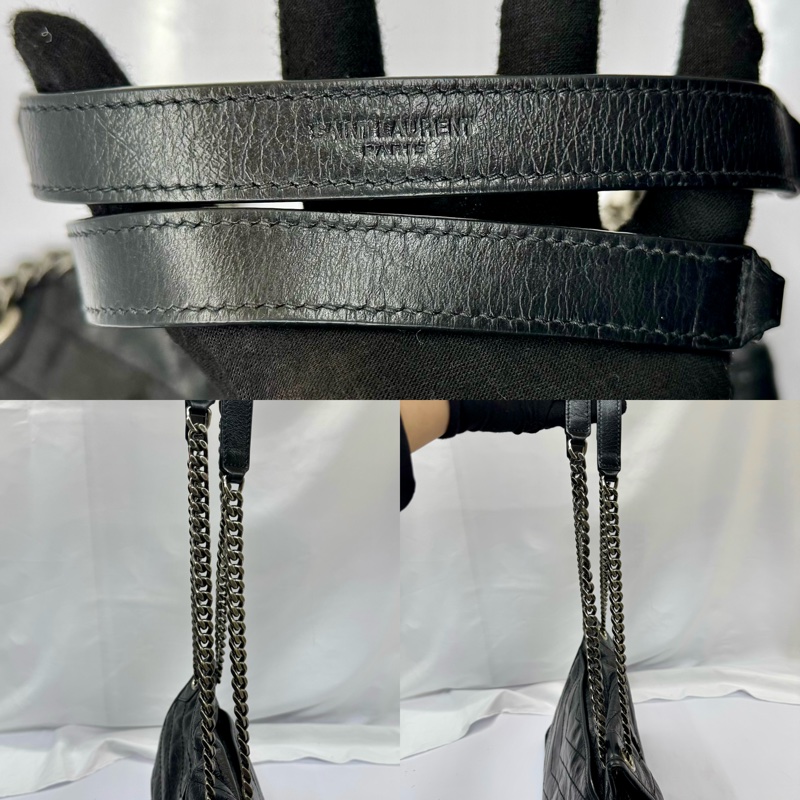 聖羅蘭 　YSL Niki 中號黑色鏈條翻蓋包-5
