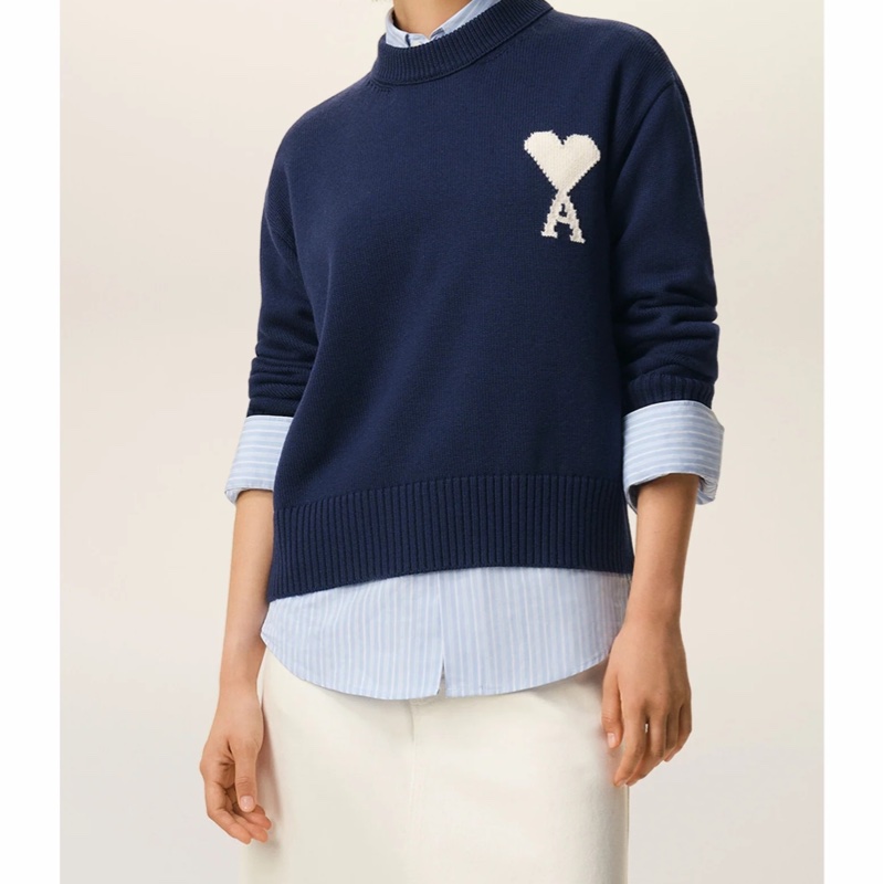 Ami Paris 男女同款 圓領毛衣XXS XS S M L XL XXL XXXL碼-1