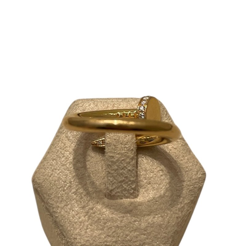 CARTIER 卡地亞 JUSTE UN CLOU 單環戒指 鑽石 K18PG 51碼-1