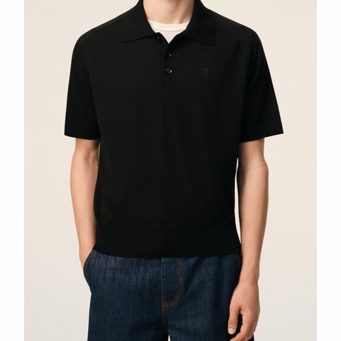Ami Paris 男士 羊毛針織Polo衫XXS XS S M L XL XXL碼。