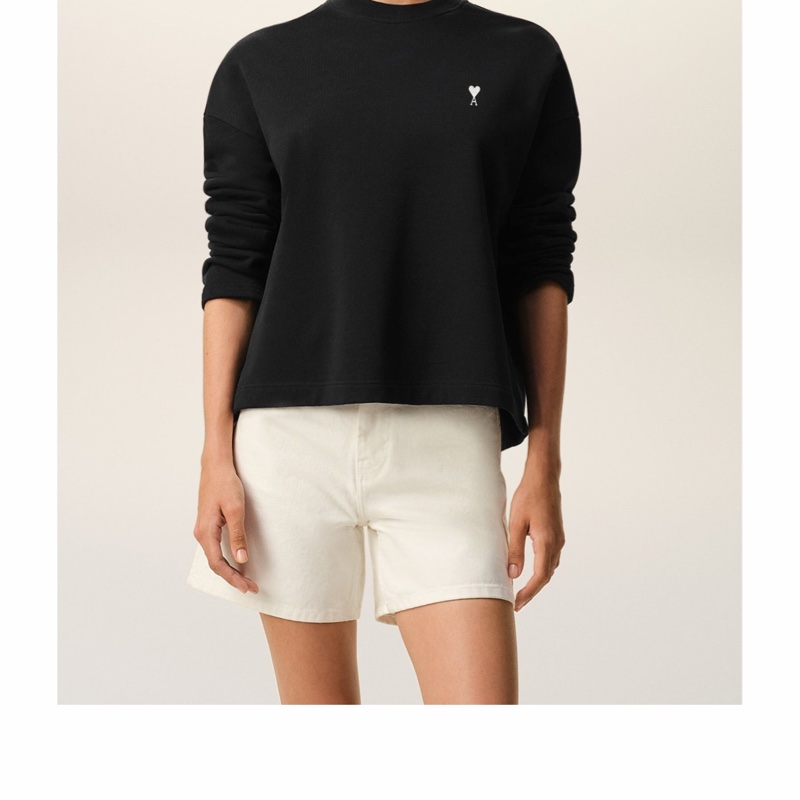 Ami Paris 女士 短款衛衣XXS XS S M L XL碼模特身高 175 CM，身穿 S 碼。-2