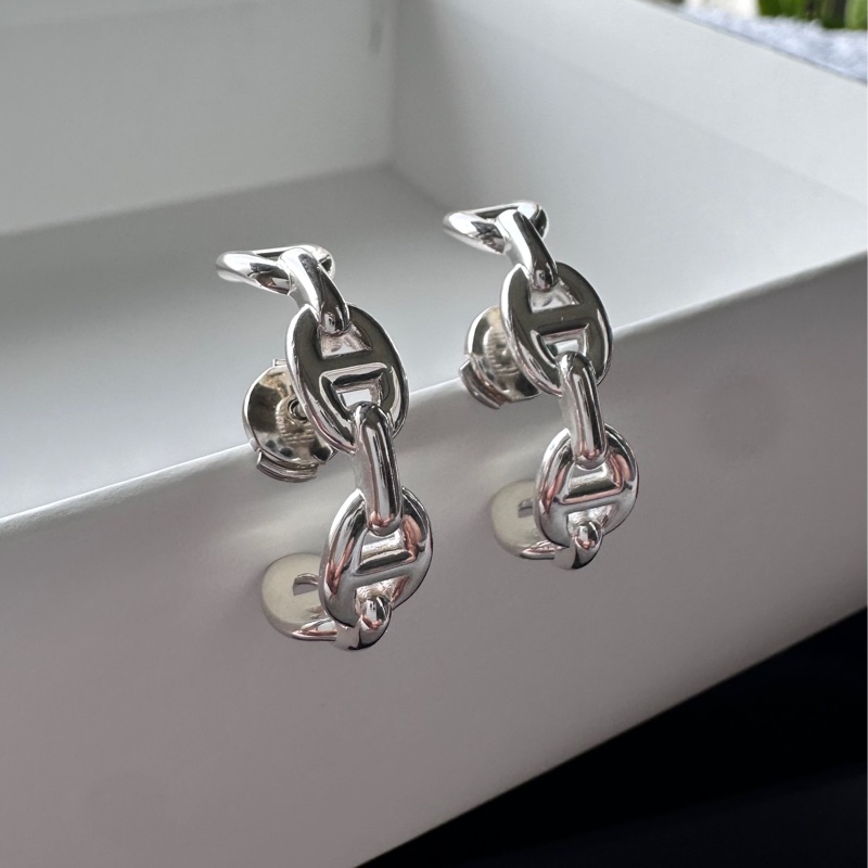 全新 Hermes 愛馬仕 Chaine d'ancre Enchainee爬耳式耳環-2