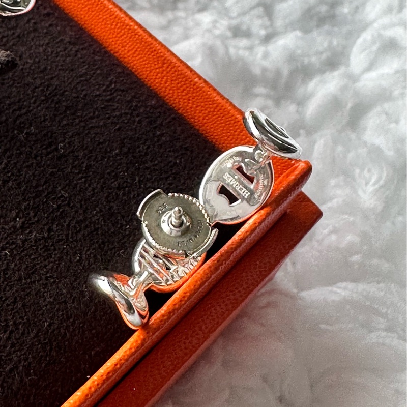 全新 Hermes 愛馬仕 Chaine d'ancre Enchainee爬耳式耳環-4