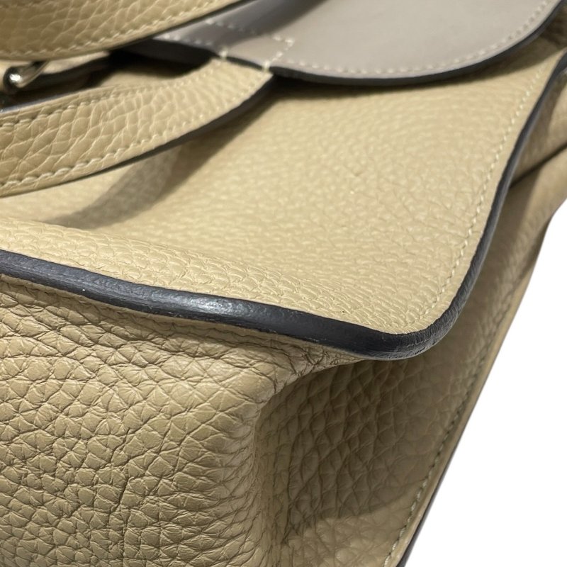 HERMES 愛馬仕 HALZAN 25 哈拉贊 肩背包 TOGO 風衣灰 銀釦-7