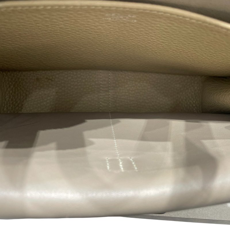 HERMES 愛馬仕 HALZAN 25 哈拉贊 肩背包 TOGO 風衣灰 銀釦-13