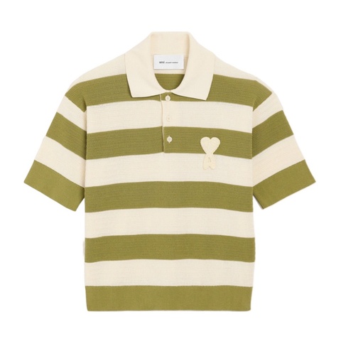 Ami Paris 女士 條紋針織Polo衫XXS XS S M L XL碼